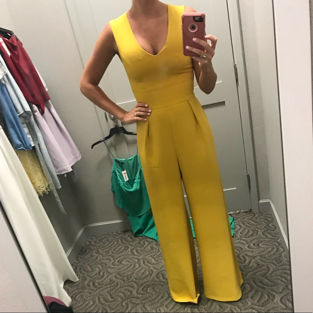 Mustard Sugarlips Wide Leg Jumpsuit
